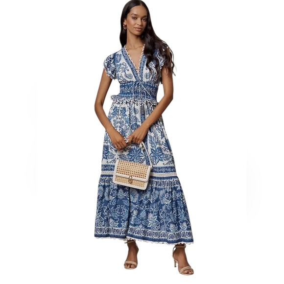 Farm Rio Shell Garden Off-white Maxi Dress - Picture 9 of 9